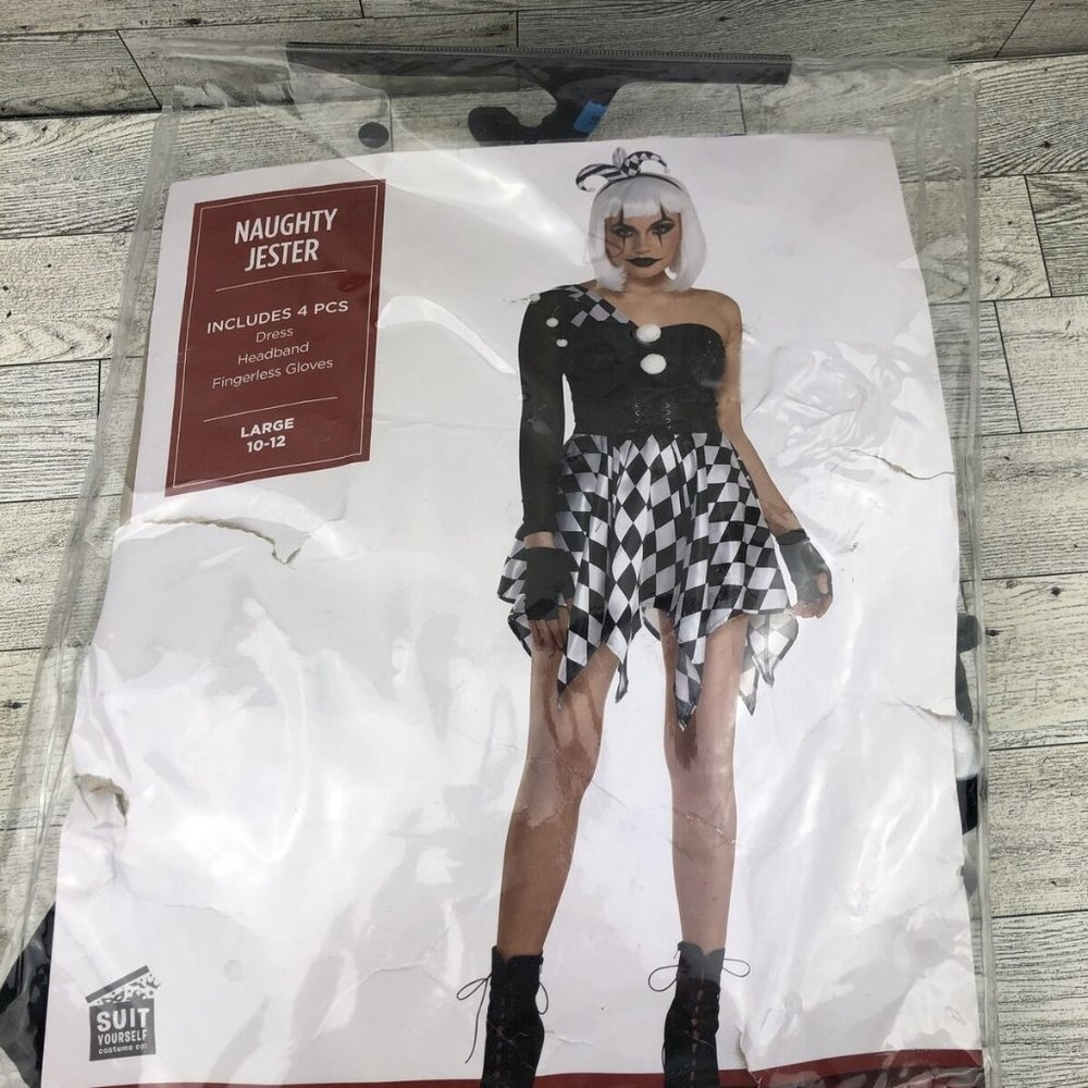 New Naughty Jester Womens Large 10-12 costume